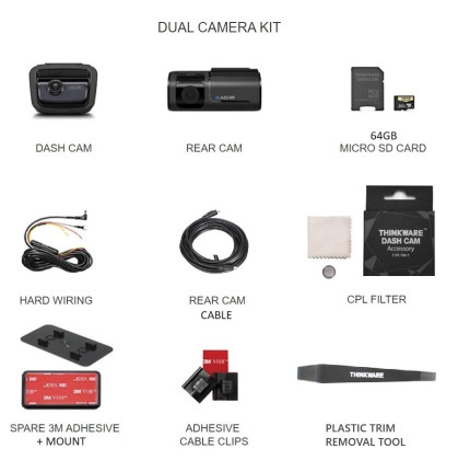 Thinkware U3000 2CH Autokamera 4K+2K, WiFi, GPS, BT, mikrovlnný senzor, Hotspot