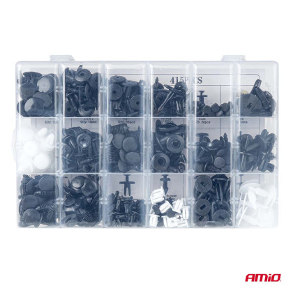 Spony a příchytky na čalounění vozidel 415 ks. AMIO-04738