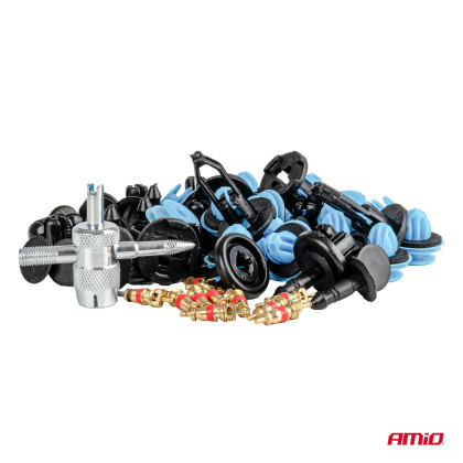 Spony a příchytky na čalounění vozidel 148 ks s nástroji AMIO-04741