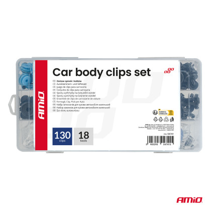 Spony a příchytky na čalounění vozidel 148 ks s nástroji AMIO-04741