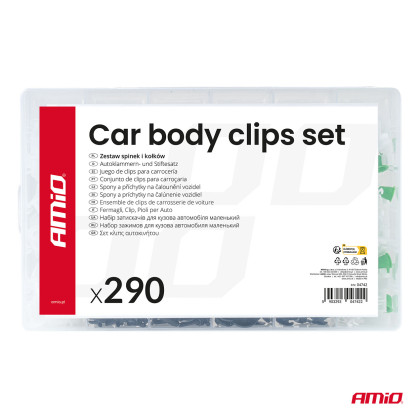 Spony a příchytky na čalounění vozidel 290 ks AMIO-04742