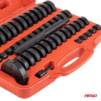 Sada nářadí pro montáž a demontáž pouzder, ložisek a těsnění 52 prvky AMIO-04771