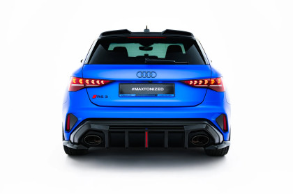 Splittery zadní boční V.1 Audi RS3 Sportback 8Y Facelift černý lesklý plast