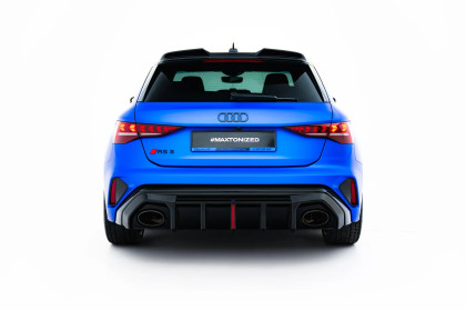 Zadní difuzor Audi RS3 8Y Sportback 8Y Facelift (verze s originálním světlem) černý lesklý plast
