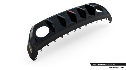 Zadní difuzor Audi RS3 8Y Sportback 8Y Facelift (verze s ledkovým světlem) černý lesklý plast