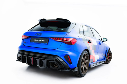 Splittery zadní boční V.2 Audi RS3 Sportback 8Y Facelift černý lesklý plast