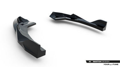 Splittery zadní boční V.2 Audi RS3 Sportback 8Y Facelift černý lesklý plast