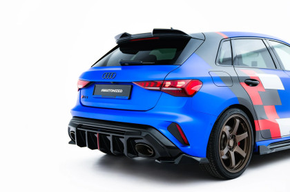 Splittery zadní boční V.3 Audi RS3 Sportback 8Y Facelift černý lesklý plast