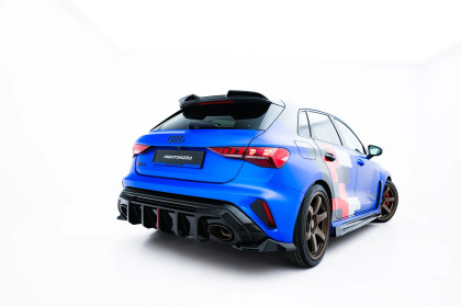 Splittery zadní boční V.3 Audi RS3 Sportback 8Y Facelift černý lesklý plast