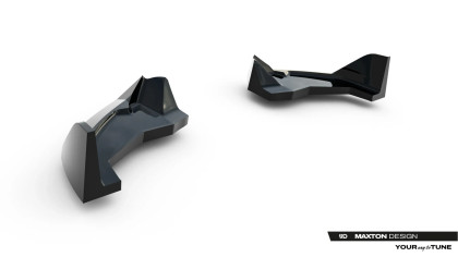 Splittery zadní boční V.4 Toyota GR Yaris Mk4 Facelift černý lesklý plast