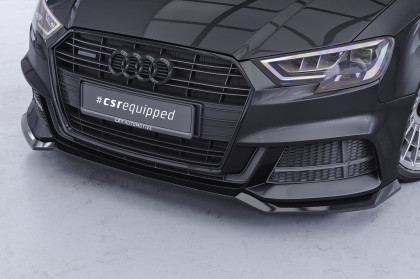 Spoiler pod přední nárazník CSR CUP pro Audi A3 S-Line / S3 8V 2016-2020 - carbon look lesklý