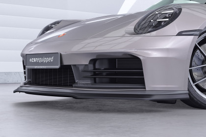 Spoiler pod přední nárazník CSR CUP pro Porsche 911/992 černy lesklý