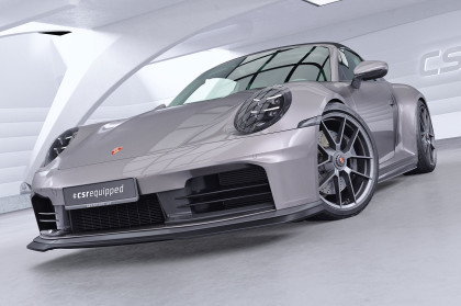 Spoiler pod přední nárazník CSR CUP pro Porsche 911/992 černy lesklý