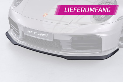 Spoiler pod přední nárazník CSR CUP pro Porsche 911/992 carbon look lesklý