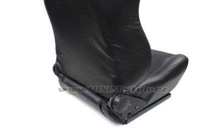 Sportovní sedačka kožená MONZA POWER BLACK