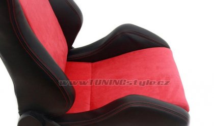 Sportovní sedačka kožená R-LOOK Black - Red