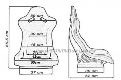 Sportovní sedačka RALLY BLACK