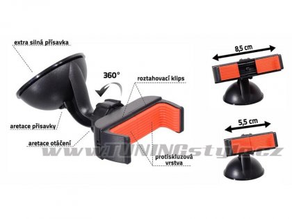 Držák telefonu / GPS na přísavku SIDE