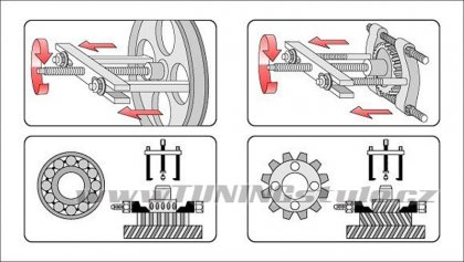 Stahovák dvouramenný 150mm x 105mm s přípravkem