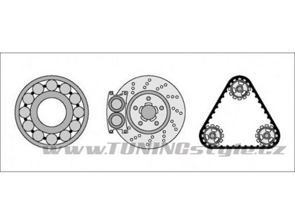 Stahovák dvouramenný 150mm x 105mm s přípravkem