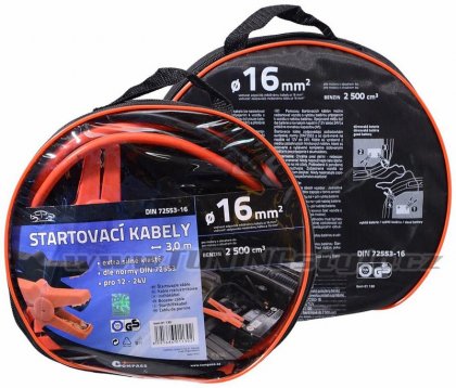 Startovací kabely 16 délka 3m TÜV/GS DIN72553