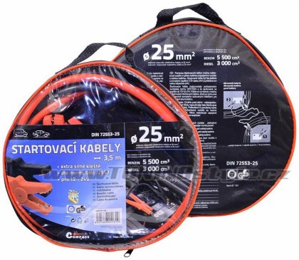 Startovací kabely 25 délka 3,5m TÜV/GS DIN72553