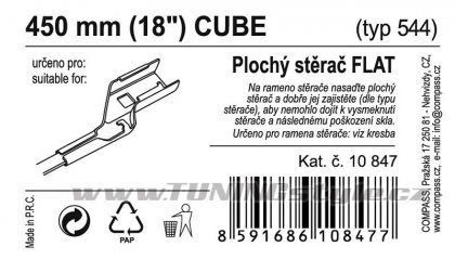 Stěrač FLAT BULK (CUBE) 18"/450mm