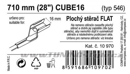 Stěrač FLAT BULK (CUBE16) 28"/710mm