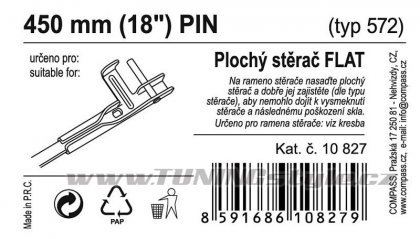 Stěrač FLAT BULK (PIN) 18"/450mm