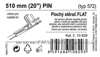 Stěrač FLAT BULK (PIN) 20"/510mm