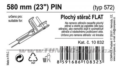 Stěrač FLAT BULK (PIN) 23"/580mm