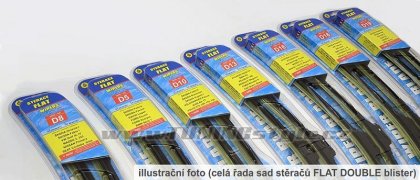 Stěrače FLAT DOUBLE (D8) 530+480mm FAB I, OCT I