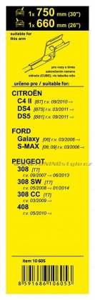 Stěrače FLAT SET (CUBE) 750+660mm