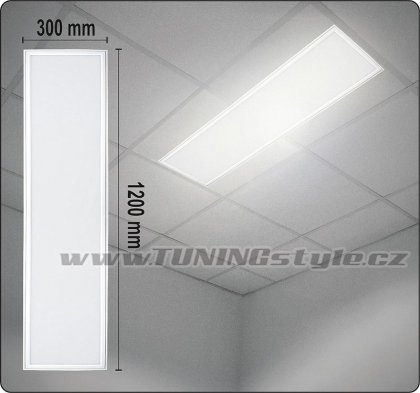 Stropní LED svítidlo do podhledu, 300x1200x15mm, 40W, 112LED, 3000lm