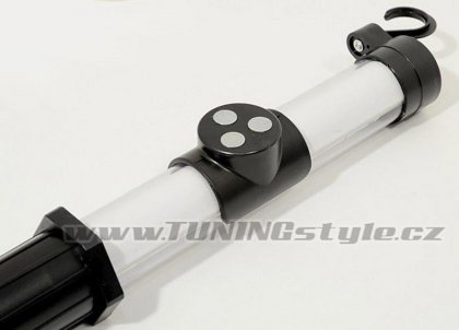 Svítilna montážní 27+7LED nabíjecí 12/220V s magnetem