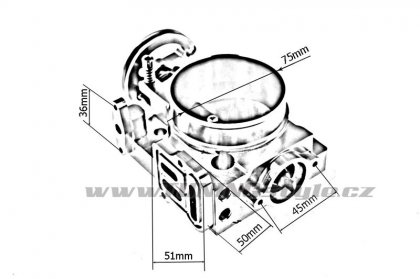 Škrtící klapka TurboWorks Subaru Impreza WRX STI EJ20 EJ25 GDA GDB 70mm