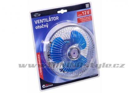 Ventilátor 12V  Maxi otočný