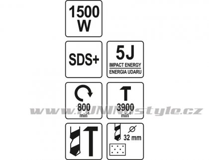 Vrtací kladivo SDS+ 1500W