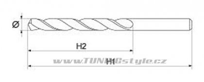 Vrták na kov 3,0 mm HSS-COBALT 2 ks 135°