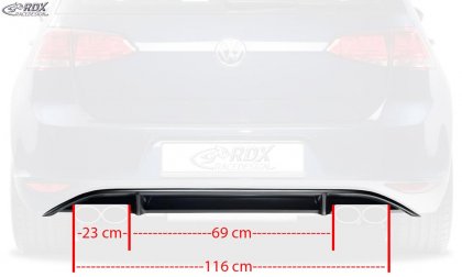 Zadní spoiler pod nárazník RDX VW Golf VII/7 R-Look