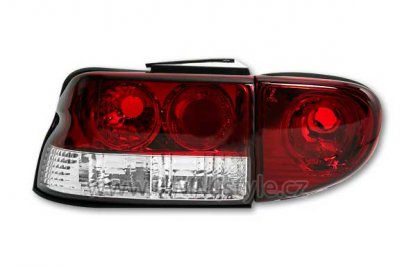 Zadní světla Ford Escort MK6/MK7 červená/chrom krystal