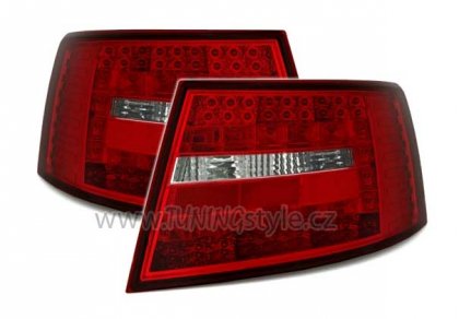 Zadní světla LED AUDI  A6 4F červená/chrom 04-08