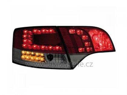Zadní světla LED Audi A4 Avant B7 04-08 červená/kouřová LED blinkr