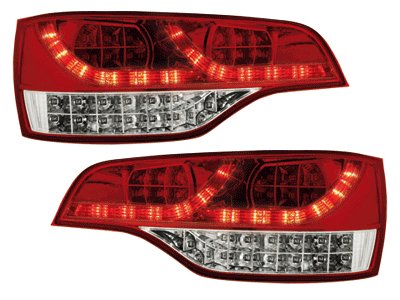 Zadní světla LED Audi Q7 05-09 červená/chrom