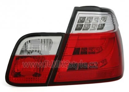 Zadní světla LED BMW E46 limo 98-01 červená/chrom