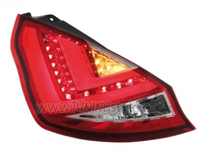 Zadní světla LED Lightbar Ford Fiesta MK7 08- červená/chrom