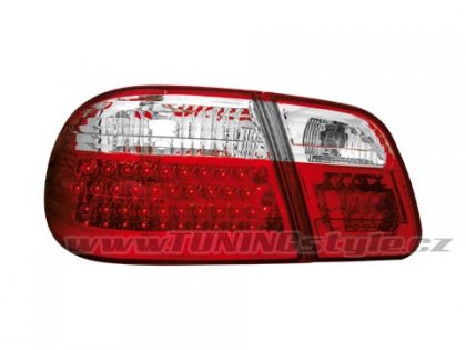Zadní světla LED Mercedes Benz W210 95-02 červená/chrom