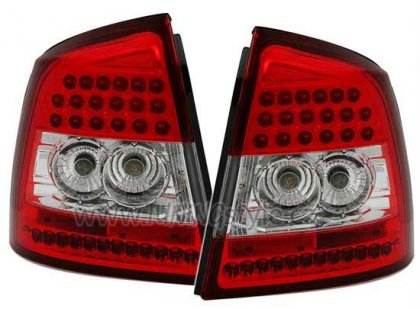 Zadní světla LED Opel Astra G červená/chrom
