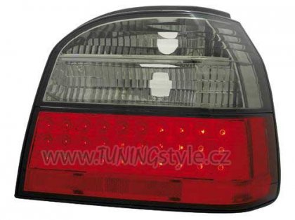 Zadní světla LED VW GOLF 3 červená/chrom krystal tmavé