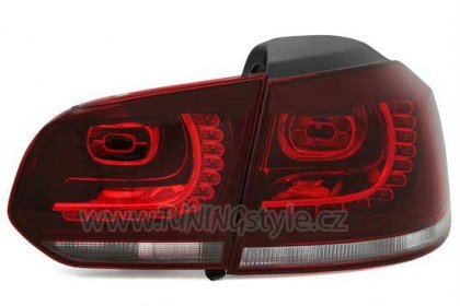 Zadní světla LED VW Golf VI / 6  červená/kouřová